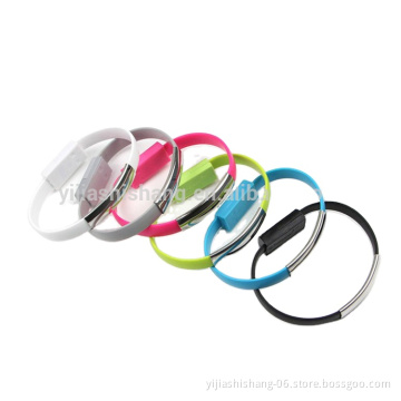 Short Micro USB Charging Cable Wristband Micro USB Cable Data Sync Charger Bracelet For Power Bank/ Smart Phone